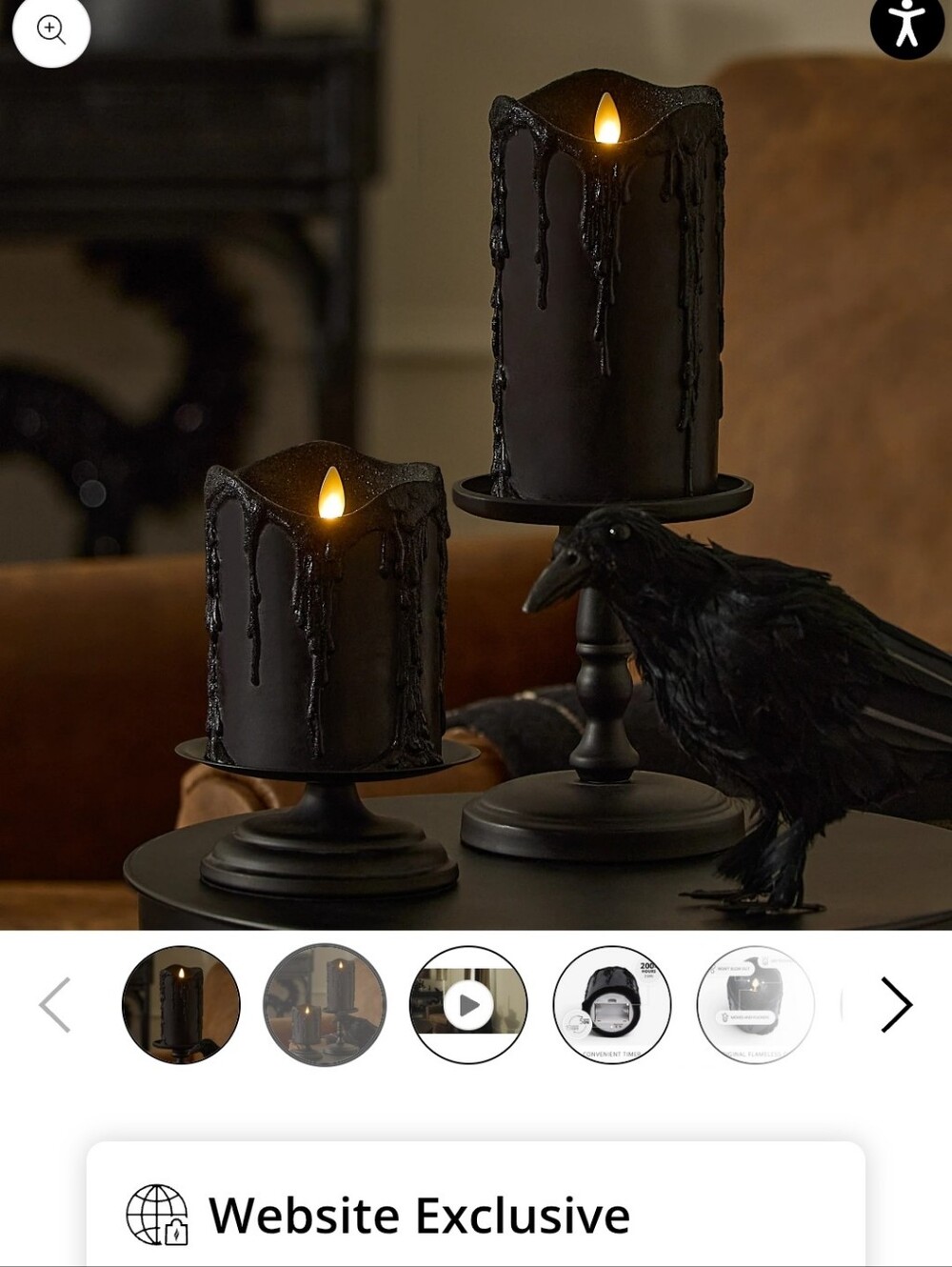 Black Drip Real-Flame Effect Candle - Picture 4 of 4